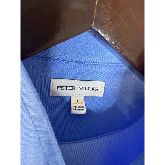 PETER MILLAR Crown Sport Men's Perth Melange Performance Golf Quarter-Zip Sz L - Picture 7 of 11